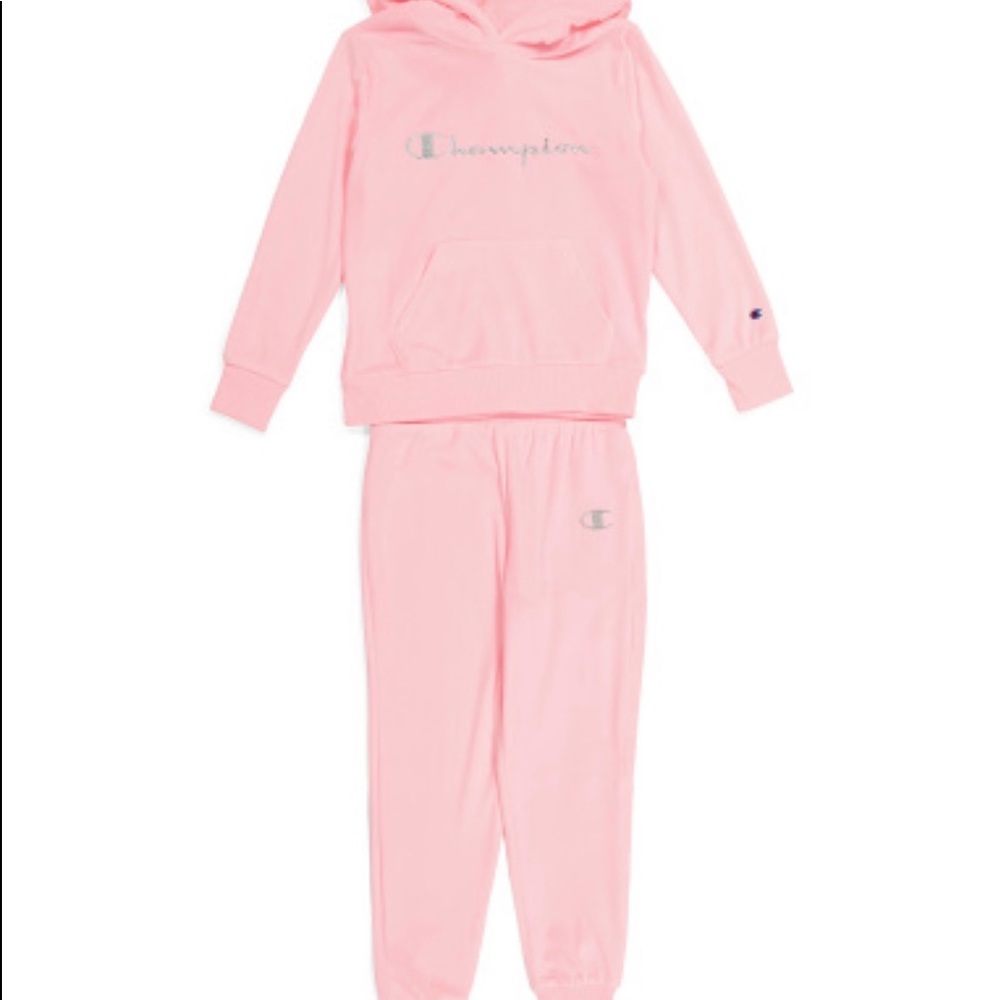 NWT Champion 2pc Girls Hoodie and Joggers Size:6 Color: Pink